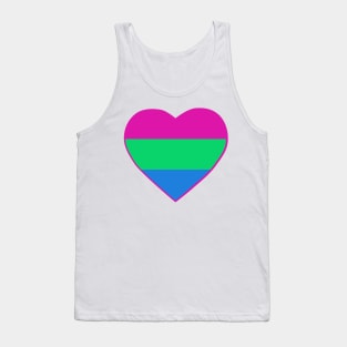 Pride Flag Heart Polysexual Tank Top